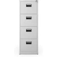 Jan Nowak Hängeregistraturschrank V004A - 4 Schubladen - Vertikale Büro-Aktenschränke, geräumig und abschließbar, ideal für die sichere Aufbewahrung von Akten und Hängemappen, robustes Stahlblech mit Pulverbeschichtung für langanhaltende Nutzung.