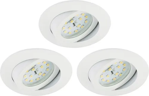 LED Einbauleuchten Set IP23 3-tlg 3x5W 3x400 lm 3000 K weiß Ø 8,2/6,8 cm 230V