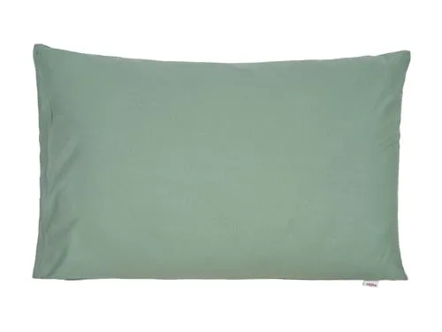 beties BasicSoft Kissenhülle ca. 40x60 cm 100% Baumwolle Jersey Kissenbezug Kopfkissenbezug für Schlaf-Sofa Couch Bett- Natural-grün