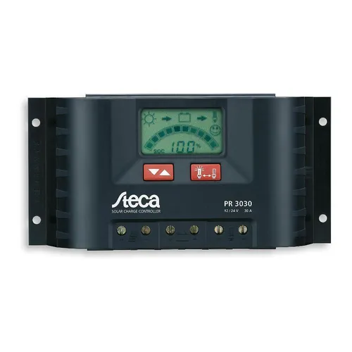 STECA Solarladeregler PR 1010 10A 12V/24V - Effiziente Energieverwaltung - Solarladeregler mit 10A für 12V/24V Systeme, optimiert die Nutzung von Solarenergie und schützt die Batterie vor Überladung.