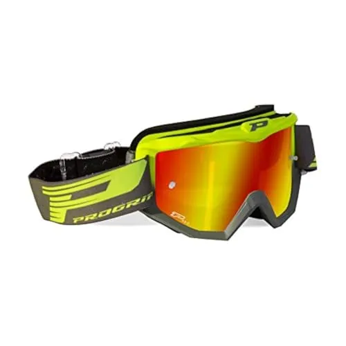 Progrip Erwachsene Goggle Atzaki, Neon/Gelb/Grau