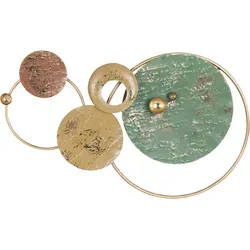 Wandobjekt HELIUM Metall 45 cm Gold