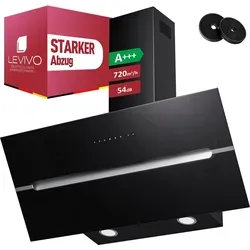 LEVIVO Kopffreie Dunstabzugshaube 90 cm – Hochleistungsmodell mit 720 m³/h