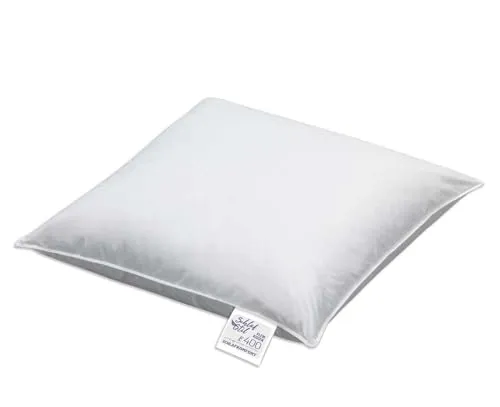 SCHLAFSTIL Faserkissen F400, Comforel Soft Markenfaser 50x50 - Kissen aus 100% Polyester mit extrem leichter Comforel Soft 3D-Markenfaser, allergikerfreundlich und waschbar bis 60 Grad für besten Schlafkomfort.