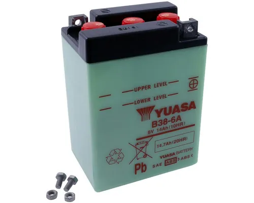 Batterie 6V 14Ah YUASA B386A ohne Säurepack JAWA 360 361 623 633, Matchless 250