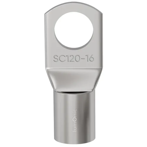 Rohrkabelschuh blank 120mm² Lochdurchmesser M16 SC120-16 Ringzunge Kupfer verzin