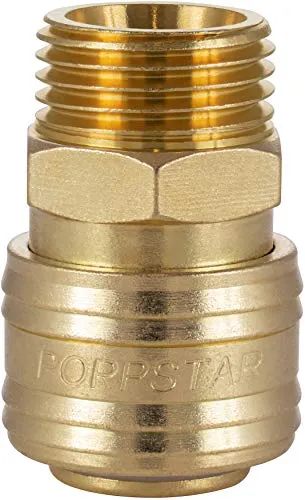 Produktbild Poppstar Schnellkupplung Druckluft NW 7,2 mit 1/2 Zoll Außengewinde für Druckluft-Anschluss