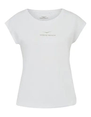 Venice Beach Women's Wonder 11 Funktionsshirt - Gr XS weiß - Funktionsshirt in Weiß, locker geschnitten und ideal für Yoga und Workout. Hergestellt aus 47% Modal, 47% Baumwolle und 6% Elasthan für optimalen Komfort.
