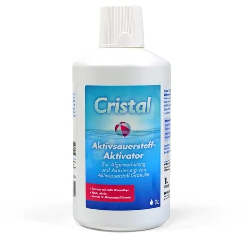 CRISTAL Aktivsauerstoff Aktivator 1,0 l Spa + Poolpflege ohne Chlor chlorfrei