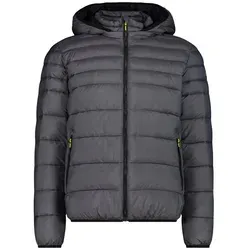 CMP Steppjacke Herren in graffite melange, Größe 46 - Funktionsjacke mit abnehmbarer Kapuze, dauerhaft wasserabweisend und wärmender Sorona Aura Flock-Isolierung für optimalen Komfort bei jedem Wetter.