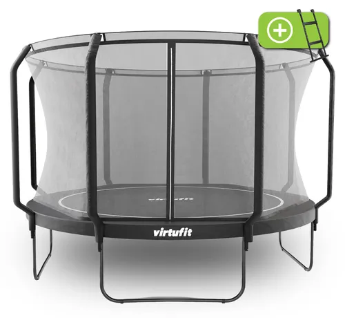 VirtuFit Premium Trampolin 366 cm mit Sicherheitsnetz, Schwarz