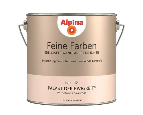 Alpina Feine Farben No. 42 Palast der Ewigkeit® - Edelmatte Innenfarbe für einzigartige Farbwirkungen, beeindruckende Farbtiefe und einfache Verarbeitung – ideal für ein elegantes Zuhause.