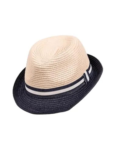 maximo Jungen Trilby Hut, Mehrfarbig (Natur/Navy 3848), (Herstellergröße: 53)