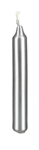 Kopschitz Kerzen Adventskerze Baumkerzen Silber 100 x 12 mm, 20 Stück