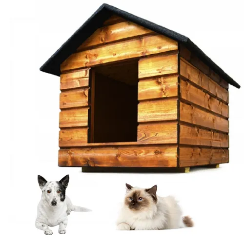 QLS Hunde- und Katzenhaus Größe M mit Vorhang – Isoliert und Winterfest - Isoliertes und wetterfestes Hunde- und Katzenhaus für den Außenbereich. Ideal für kleine Hunde und Katzen, bietet einen gemütlichen Rückzugsort im Garten.