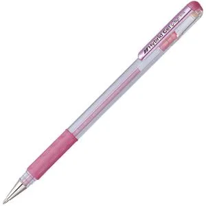 Pentel Gelschreiber Hybrid Gel Grip, K118-MP, Strichbreite 0,4mm, metallic-rose