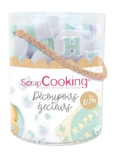 ScrapCooking Ausstecher, 36 Stück, Buchstaben und Zahlen