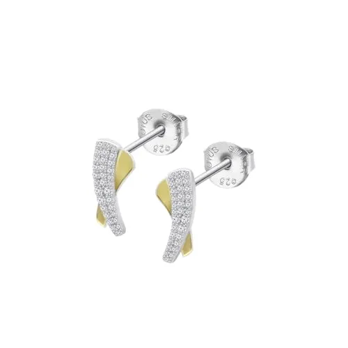 LOTUS SILVER LP3845-4/2 Jenseits Klassiker Silber Zirkonia Set Ohrringe für Frauen, Silber