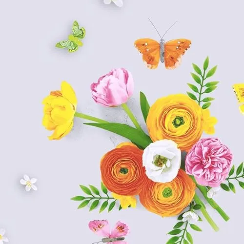 Servietten Blossom Joy Kleiner Blumenstrauß Ranunkel Garten Frühling 33x33cm 20