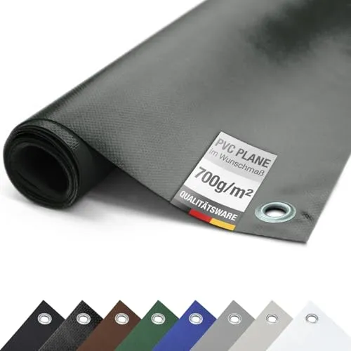 ANKO PVC Schutzplane 700g/m² - Reißfest und Wetterfest - Abdeckplane aus hochwertigem PVC, 100% wasserdicht und UV-stabil. Ideal für Landwirtschaft, Industrie und Garten. Langlebig, scheuerfest und leicht zu befestigen.