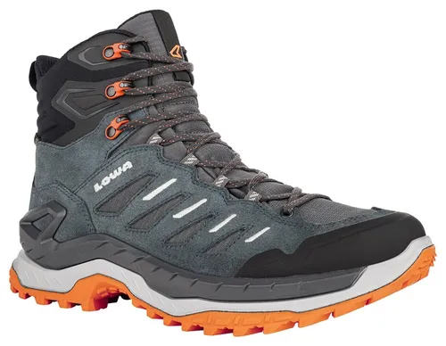 Lowa Innovo Mid GTX Wanderschuh 43,5 - Wasserdicht und Robust - Wanderschuhe, ideal für jedes Terrain, aus Veloursleder gefertigt und mit wasserdichter GTX-Technologie für optimalen Komfort und Schutz.