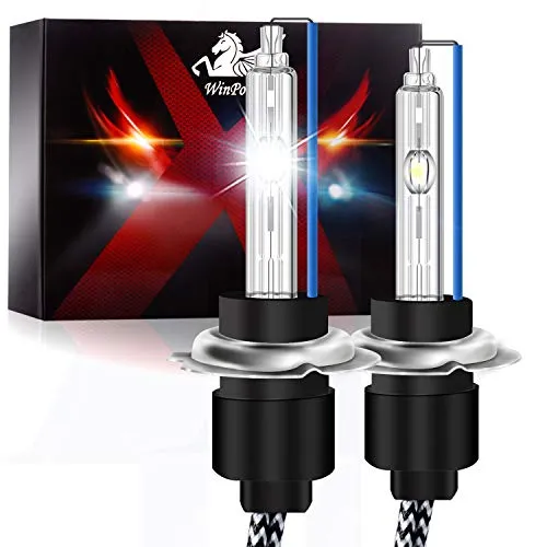 WinPower H7 Xenon-Lampen 55W HID Lichtlampe Autoscheinwerfer Ersatzlampe 8000K Eisblau, 2 Stück
