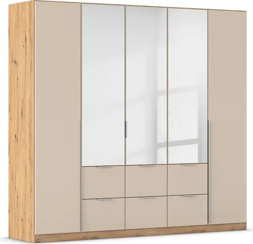 Drehtürenschrank OTTO HOME AGORDO – Brauner Kleiderschrank mit Hochglanzfront