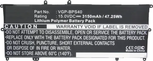 CoreParts Sony Laptop-Akku MBXSO-BA0041 - Notebook-Akku für Sony-Geräte, bietet zuverlässige Leistung und lange Laufzeit für ununterbrochene Produktivität.