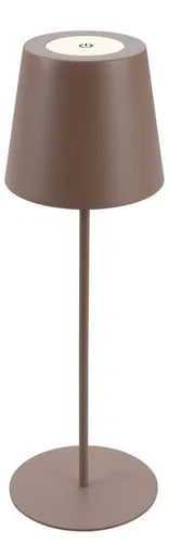 BRILONER - Kabellose LED Tischlampe, dimmbar und höhenverstellbar, 15 Stunden Akkulaufzeit, ideal für Wohnzimmer und Terrasse