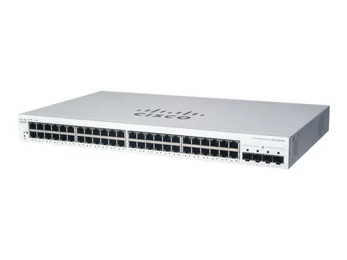 Cisco Switch Business CBS220-48P-4X-EU, 48-Port PoE+ Switch - 48-Port Managed Switch mit 382W PoE-Leistung, ideal für IP-Geräte. 4x SFP+ Ports für flexible Netzwerkverbindungen.