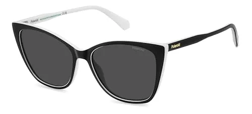 Polaroid PLD 4181/S BLACK WHITE/GREY POLARIZED 56/16/140 Damenbrillen Sonnenbrillen