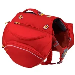 RUFFWEAR Hunderucksack PalisadesTM Red Sumac - Robuster Hunderucksack für lange Trekking-Touren, gleichmäßige Gewichtsverteilung und abnehmbare Packtaschen