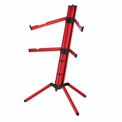König & Meyer Spider Pro 18860 Rot - Flexibles Stativ - Zubehör für Tasteninstrumente mit ausziehbaren Tragarme und 15° Neigungswinkel für optimale Positionierung und Stabilität.