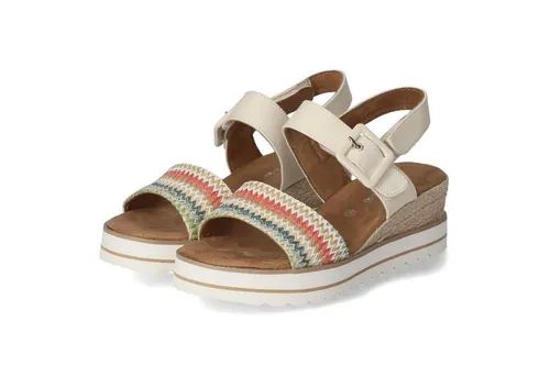 Tom Tailor Damen 9590210004 Keilsandale - Rose-Multi, 40 EU - Wanderschuhe mit moderner Ethno Bastsohle für trendigen Komfort bei Outdoor-Aktivitäten.