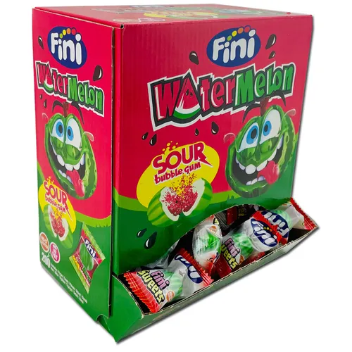  Fini Watermelon Kaugummi Wassermelone Bubble Gum 200 Stück 12,15€/1kg