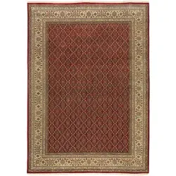 OCI DIE TEPPICHMARKE Läufer Cavari Herati, rot, handgeknüpft, 80 x 200 cm - Teppich, hochwertig handgeknüpft aus Wolle und Seide, sorgt für eine kuschelige Fußwärme und verbessert das Raumklima.