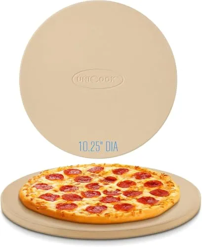 Unicook Rund Pizzastein Klein Brotbackstein für Backofen 26cm