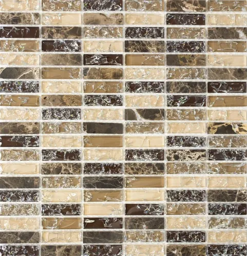 Riemchen Rechteck Mosaikfliesen Glasmosaik Bruchglas Marmor Naturstein ...