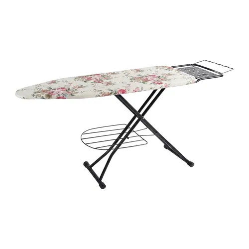 relaxdays Bügelbrett 110 x 33 cm – Höhenverstellbar - Praktisches Bügelbrett mit höhenverstellbarem Stahlgestell und hitzebeständigem Baumwollbezug. Ideal für rückenschonendes Bügeln von Kleidung. Inklusive integrierter Bügeleisenablage und Kleidergitter für frisch gebügelte Wäsche.