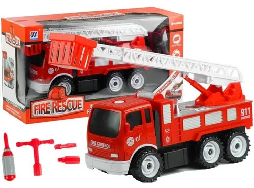 LeanToys Feuerwehrauto zerlegen Kleiner Mechaniker Radschlüssel Schraubendreher