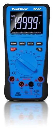 Digitalmultimeter P 2040 PeakTech® True RMS 1000V Digitalmultimeter 20000 Counts, USB + GH24 Einhandprüfer