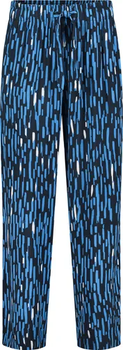 Grafische High Waist Schlupfhose mit Gummizug, Eingrifftaschen, Schrittlänge 76 cm, Fußweite 54 cm