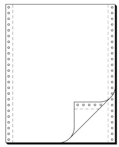 Endlospapier blanko A4 12x240 hoch 91100 - Papier für DIN-Computer, 60g/m², ideal für hochwertige Drucke mit sehr guten Lauf- und Bedruckeigenschaften.