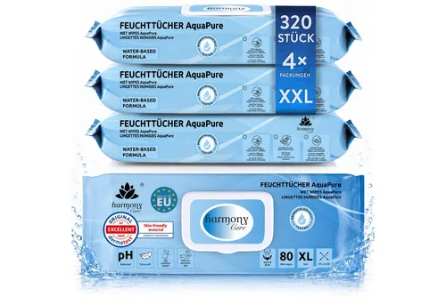 Harmony Care Intimpflege Premium Feuchttücher XXL – 320 Tlg.