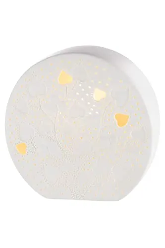 GILDE Prickel Lampe Tischlampe - Herz Baum - Dekoration - Tischlampe 