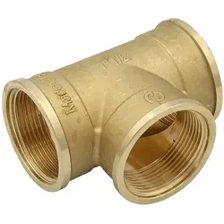 General Fittins Messing T-Stück 1 1/2 Zoll DN40 - Fittings für Sanitär- und Klimatechnik, ideal zur Erweiterung von Wasserinstallationen, langlebig und sofort einsatzbereit.