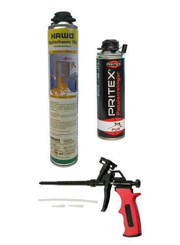 Pistolenschaum Set 1 x 750ml Pistolenschaum + 1 x Reiniger + 1 x Schaumpistole