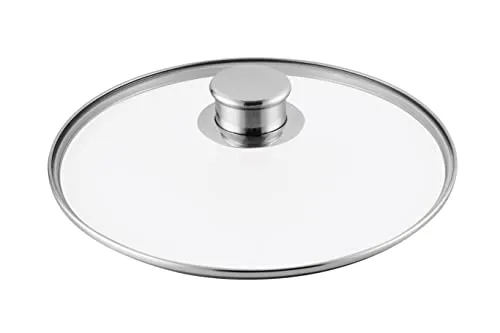 Gastrosus 163930-28 Glasdeckel Industar 28 cm - Praktischer Universaldeckel für Töpfe und Pfannen, hitzebeständig bis 180°C, mit ergonomischem Edelstahlgriff für sichere Handhabung. Ideal für die Testsieger Bratpfanne Gastrosus Industar.