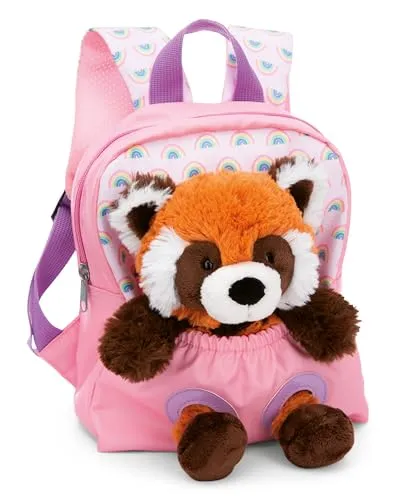 nici RUCKS.PANDA ROSE - Rucksack mit Plüschtier, zauberhaftes Design und ideal für kleine Abenteurer