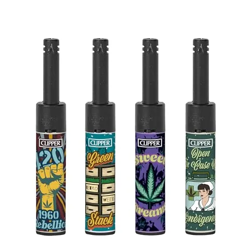Clipper Feuerzeug Quartal 1/2025 (Mini Tube Retro Weed)